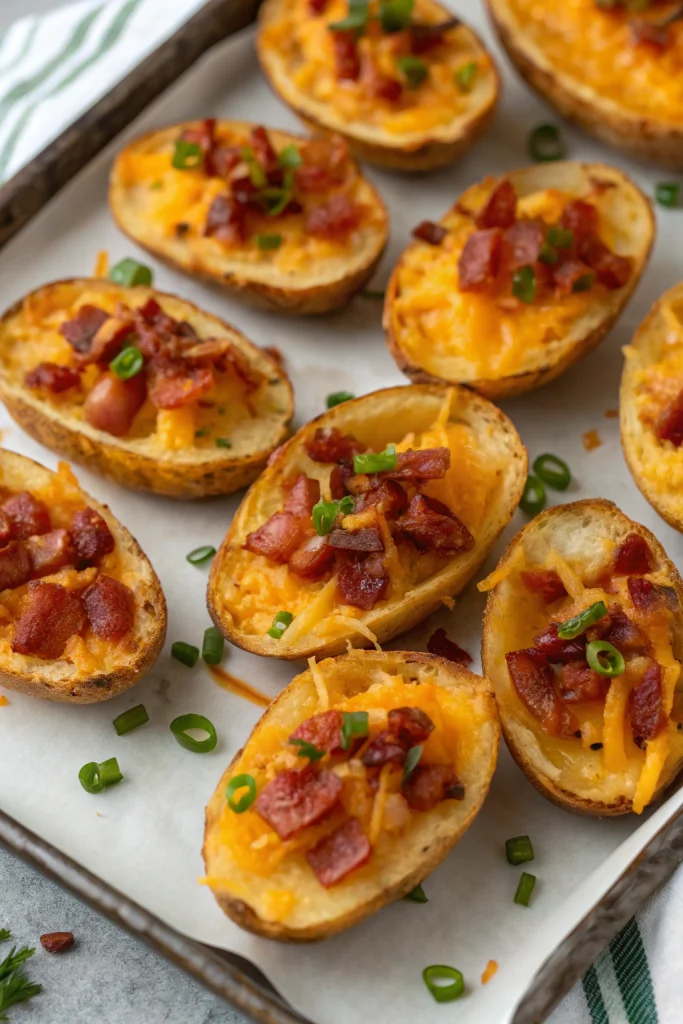 Cheesy Game Day Potato Skins Recipe