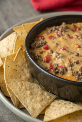Cheesy Ground Beef Dip Party Recipe