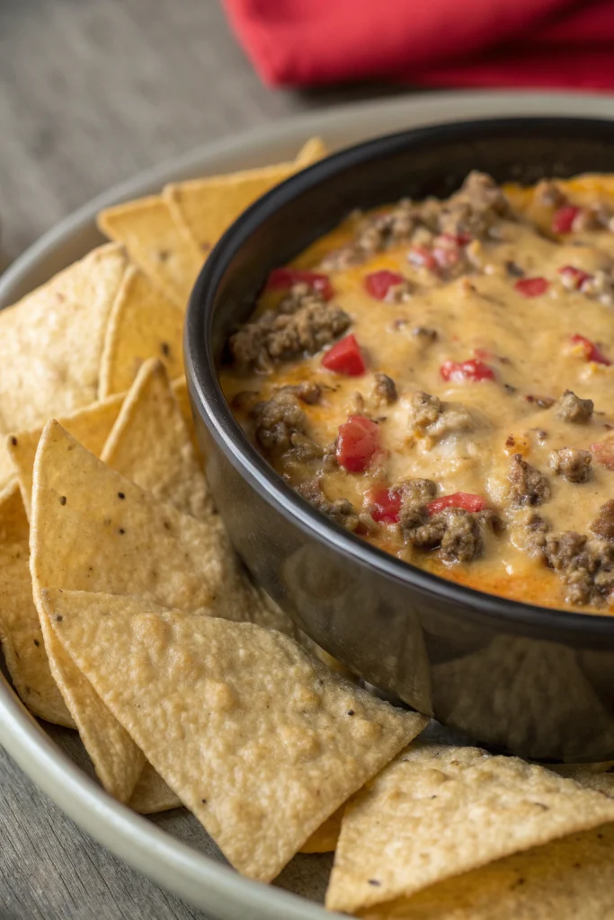 Cheesy Ground Beef Dip Party Recipe