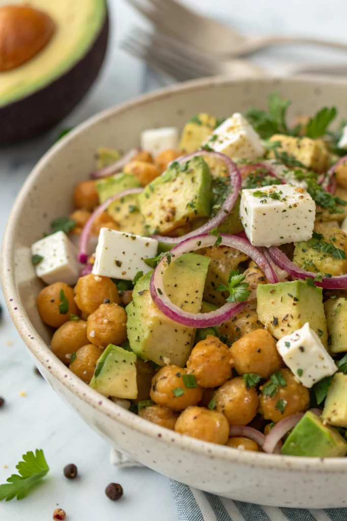 Chickpea Feta Avocado Salad Recipe