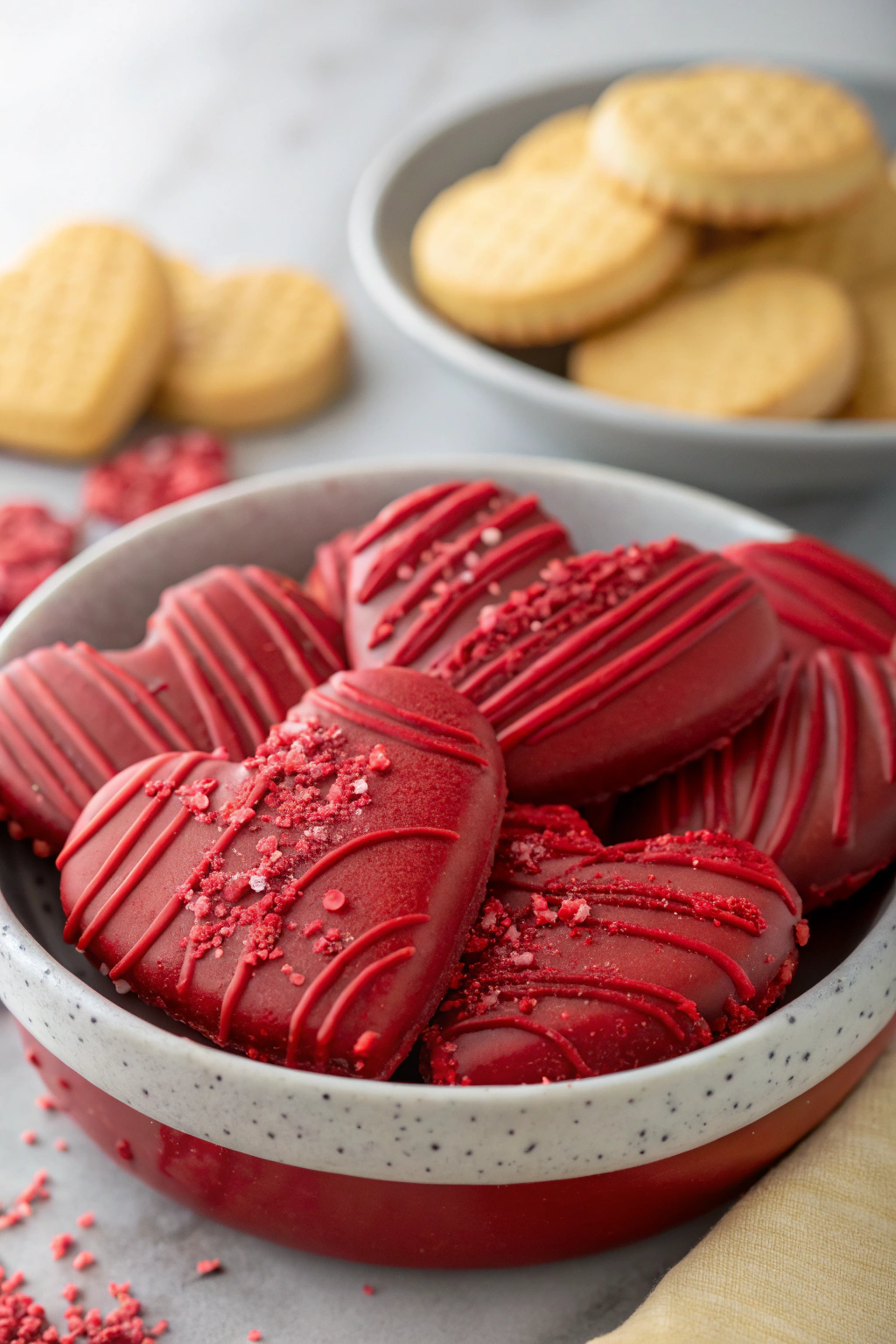 Crisp and Buttery Danish Biscuits with Chocolate Dip