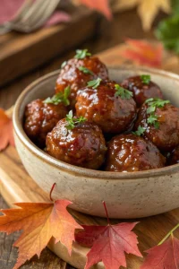 Fall Maple Glazed Meatballs Recipe