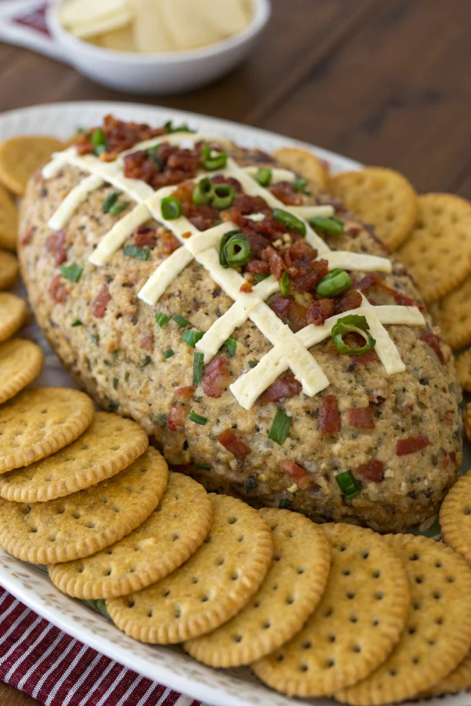Jalapeno Popper Football Cheese Ball Recipe