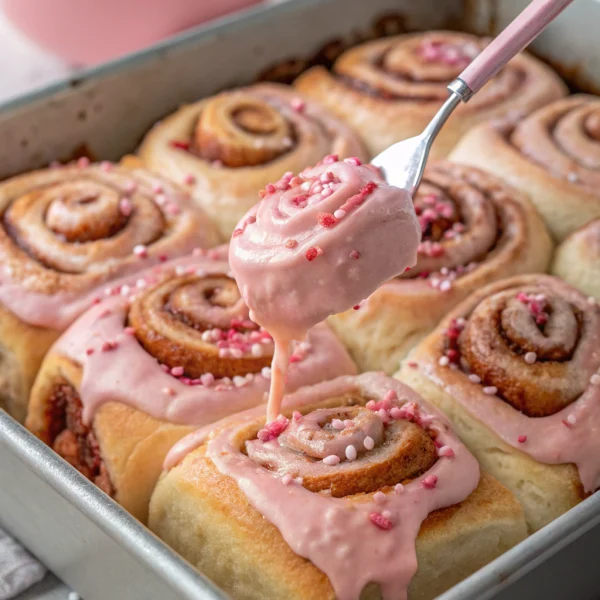 Pink Velvet Cinnamon Rolls Recipe