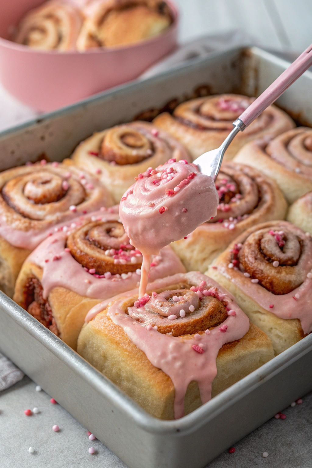 Pink Velvet Cinnamon Rolls Recipe