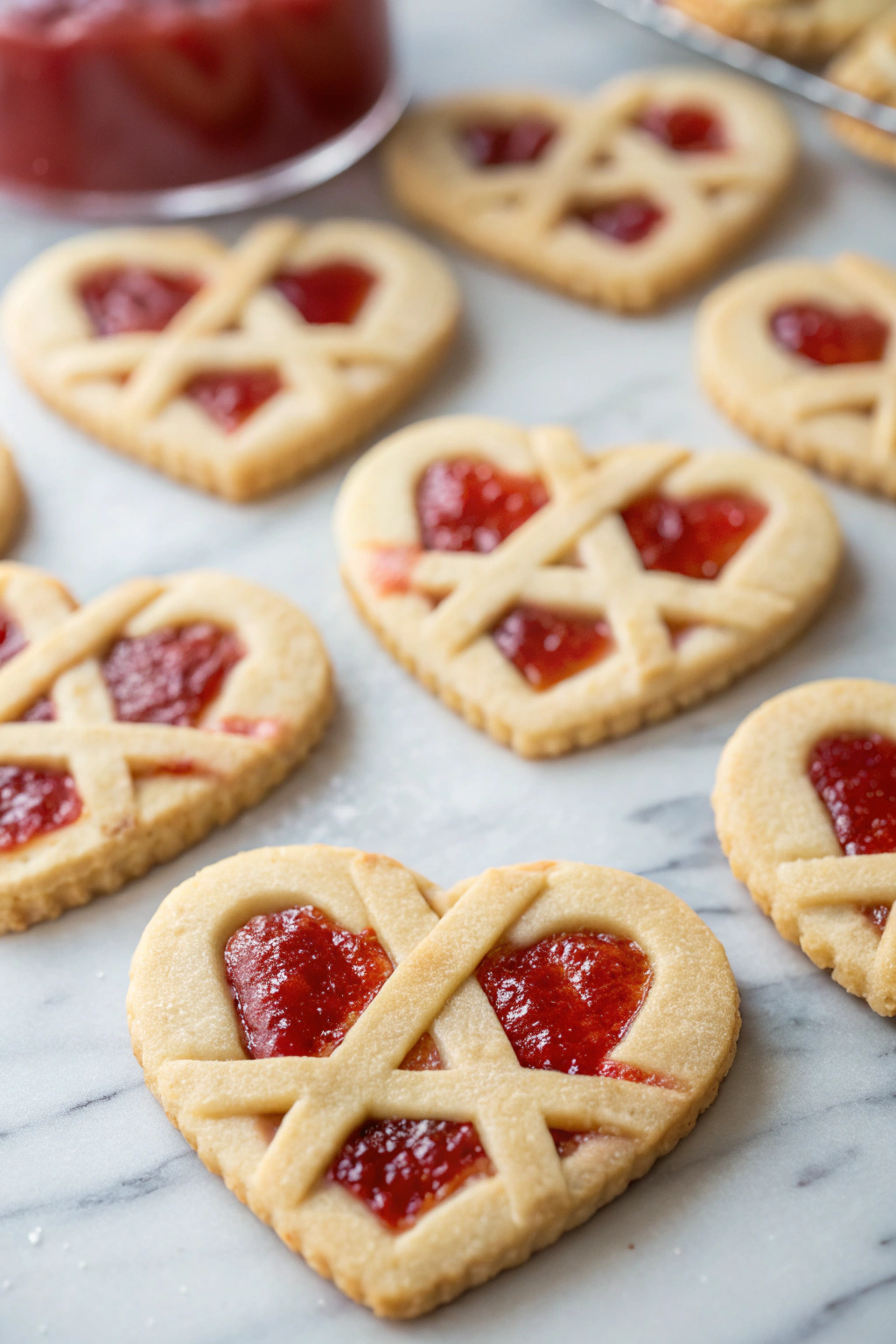 Raspberry Chia Jam Heart-Shaped Linzer Cookies Recipe