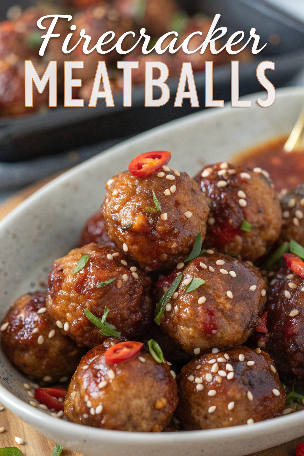 Spicy Chili Crunch Firecracker Meatballs Recipe