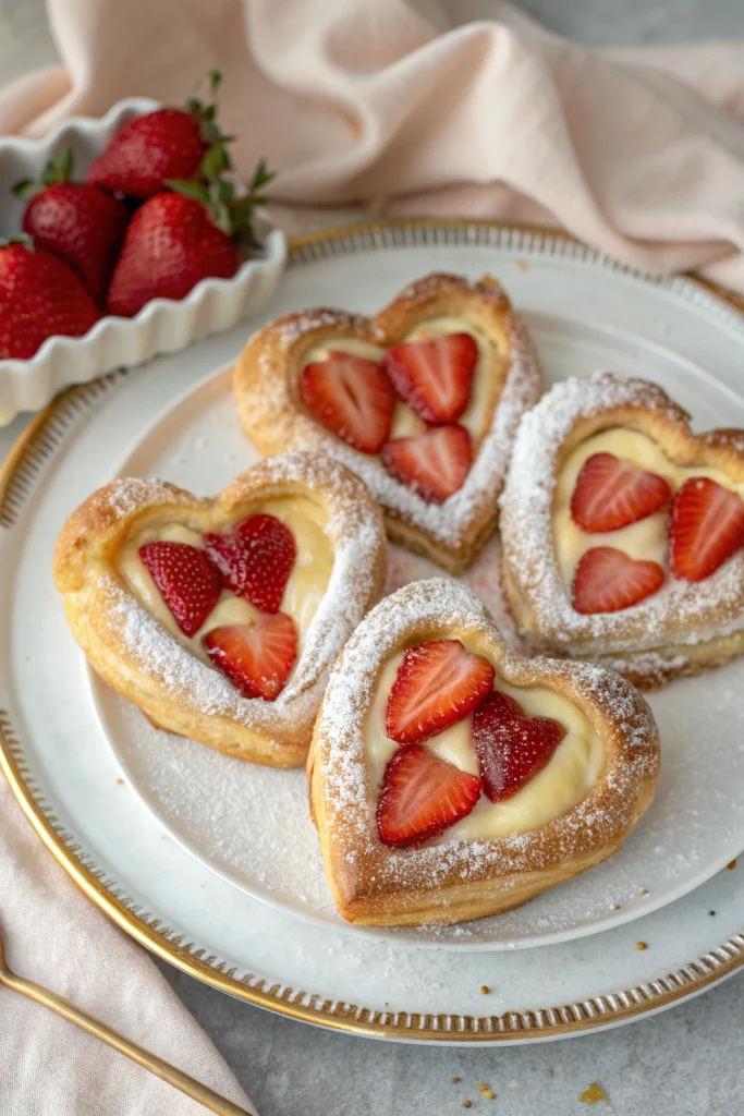 Strawb Puff Pastry Danishes Recipe