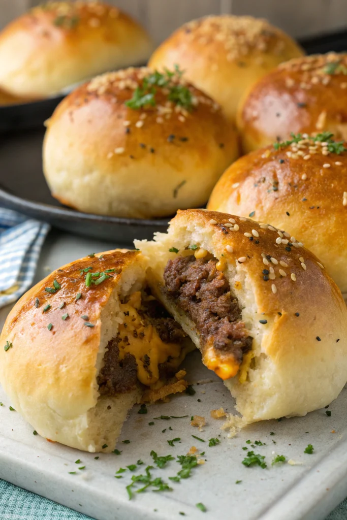 Tasty Garlic Parmesan Cheeseburger Bombs Recipe
