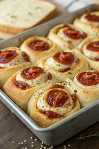 Tasty Pepperoni Pizza Rolls with Flaky Dough
