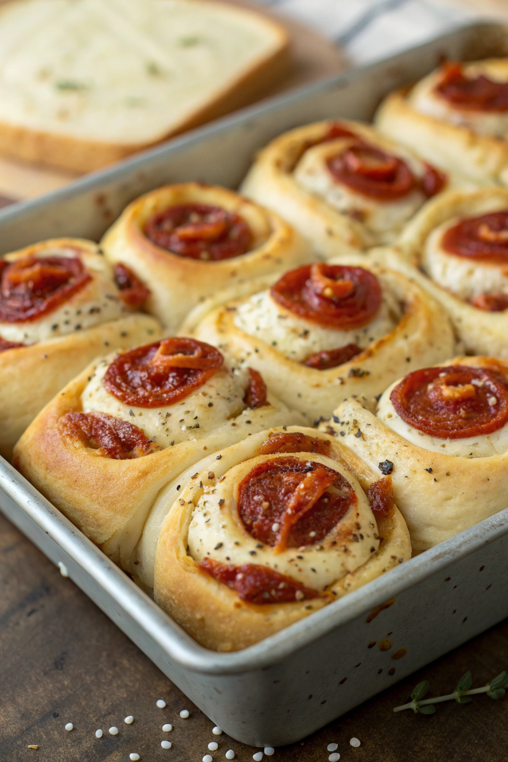 Tasty Pepperoni Pizza Rolls with Flaky Dough
