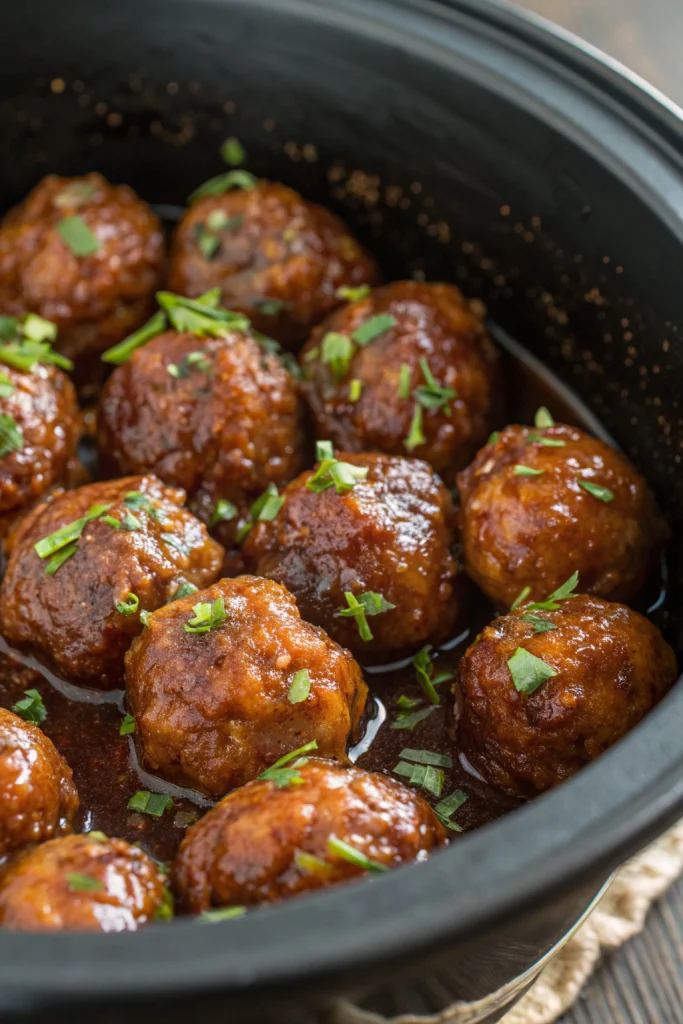 Tasty Slow Cooker Honey Garlic Meatballs Recipe