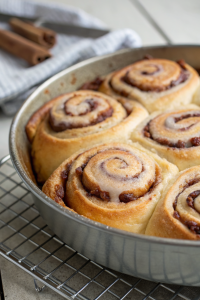 Apple Cinnamon Rolls with Brown Butter Maple Icing