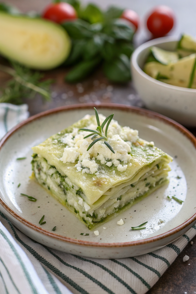 Baked Zucchini Spinach and Feta Casserole Recipe