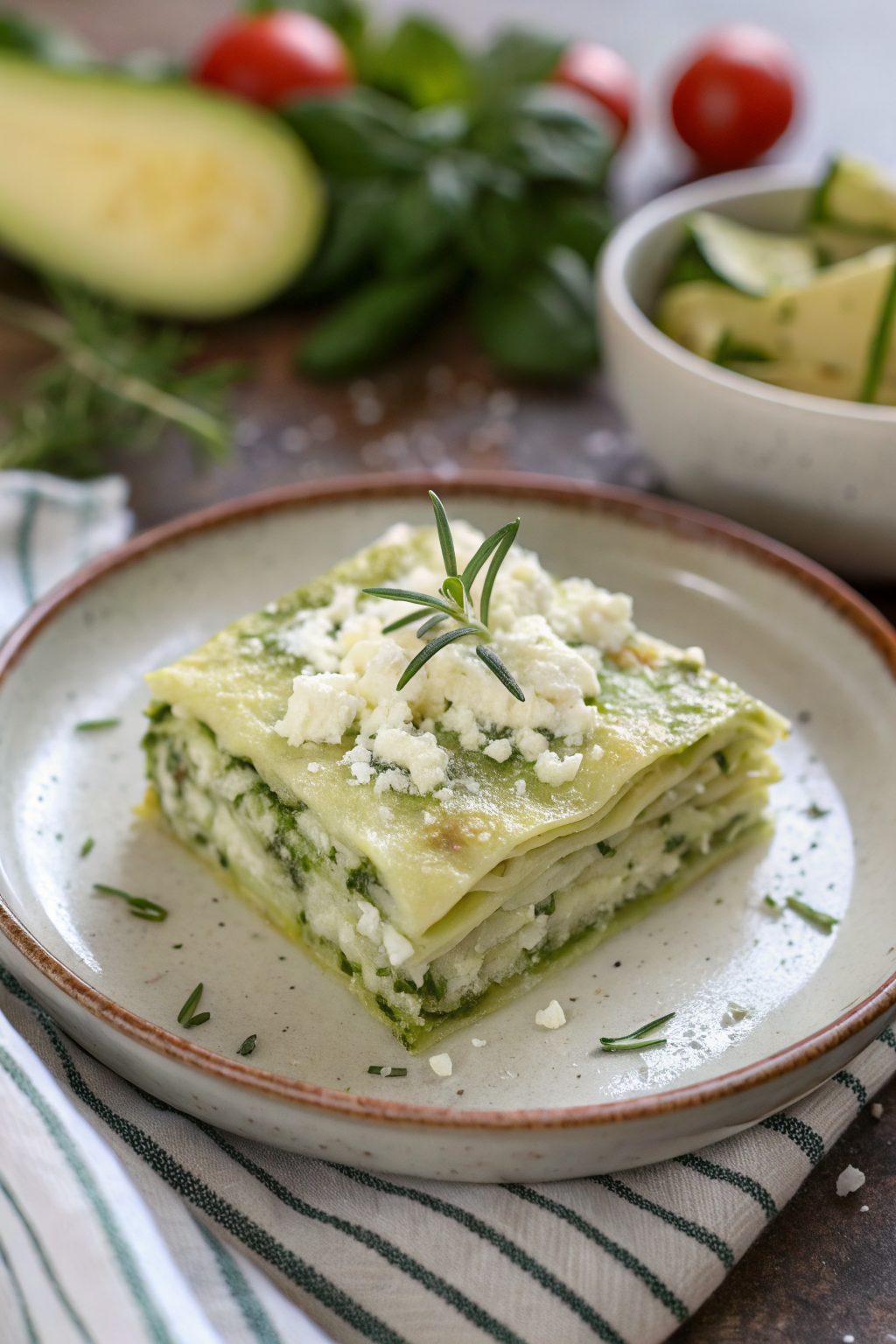 Baked Zucchini Spinach and Feta Casserole Recipe