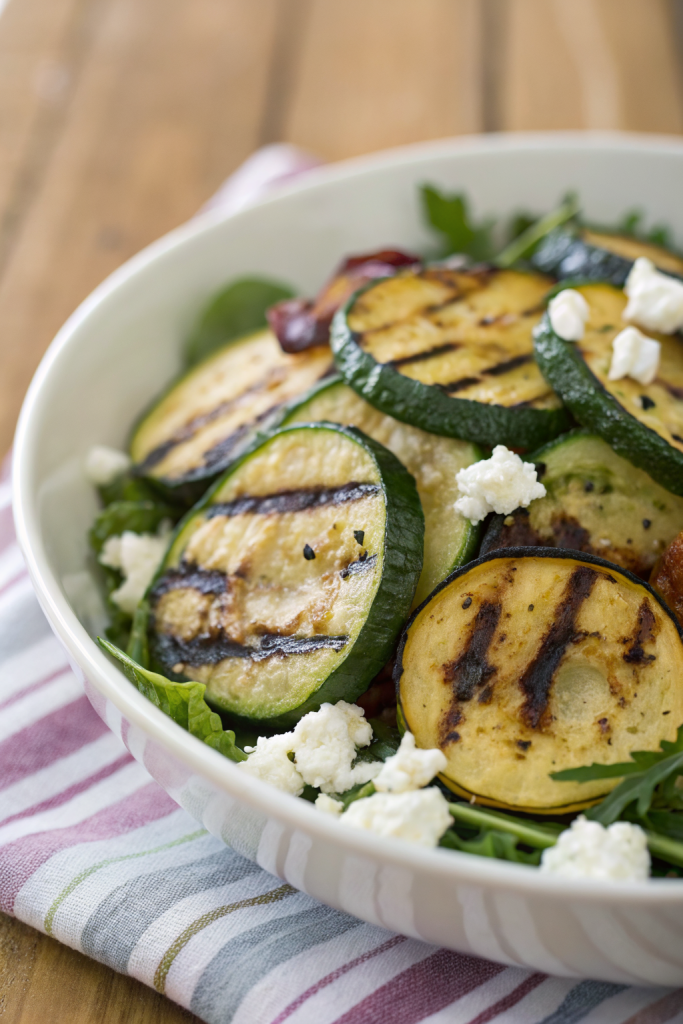 Charred Zucchini Salad With Lemon Basil Pistachio Oil