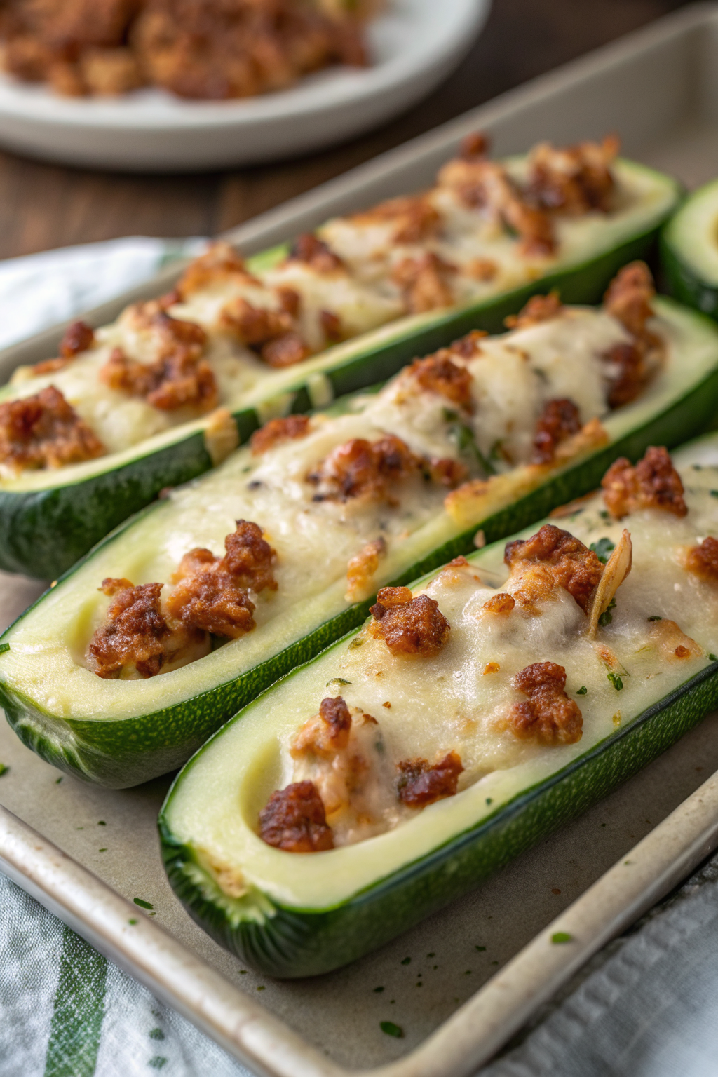 Cheesy Garlic Zucchini Steaks Recipe