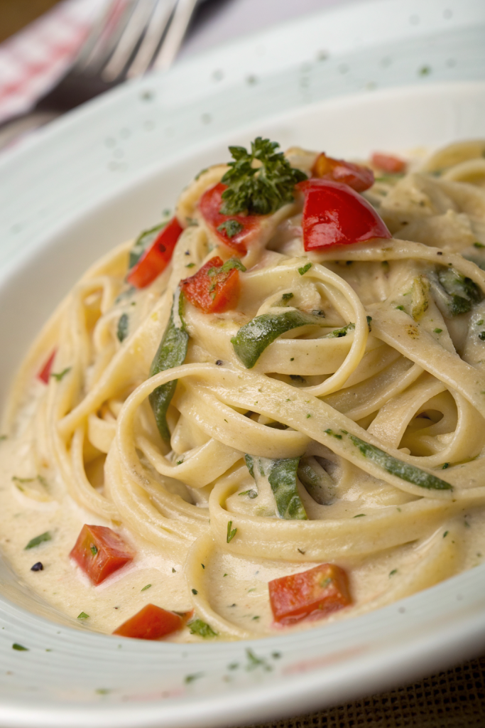 Creamy Vegan Zucchini Pasta with Basil and Lemon