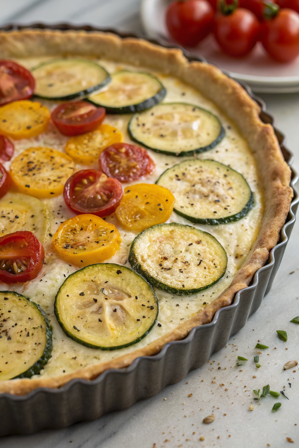 Crustless Garden Vegetable Quiche Recipe