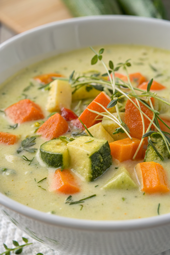 Easy Healthy Creamy Zucchini Soup Recipe