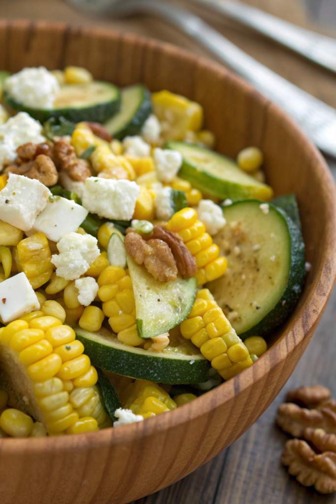Grilled Corn Salad With Zucchini And Feta