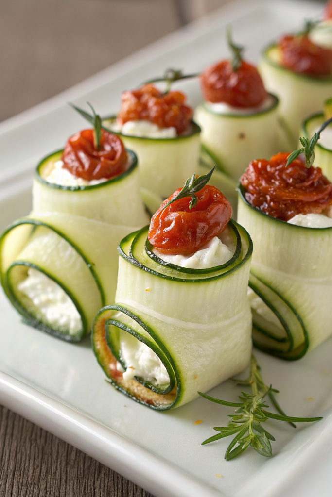 Grilled Zucchini Rollups Stuffed Lemon Basil Ricotta