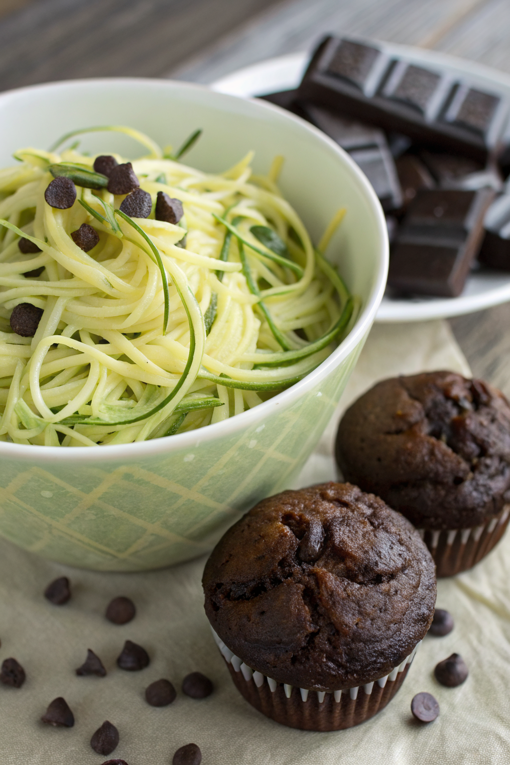 Healthy Moist Chocolate Zucchini Muffins Recipe