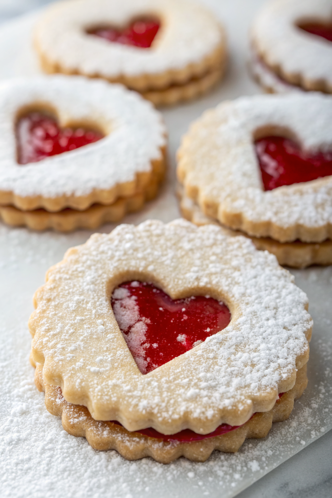 Heart Shaped Jam Cookies Recipe