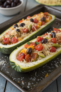 Mediterranean Stuffed Zucchini Recipe