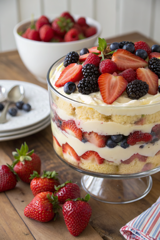 No-bake Mixed Berry Trifle Recipe