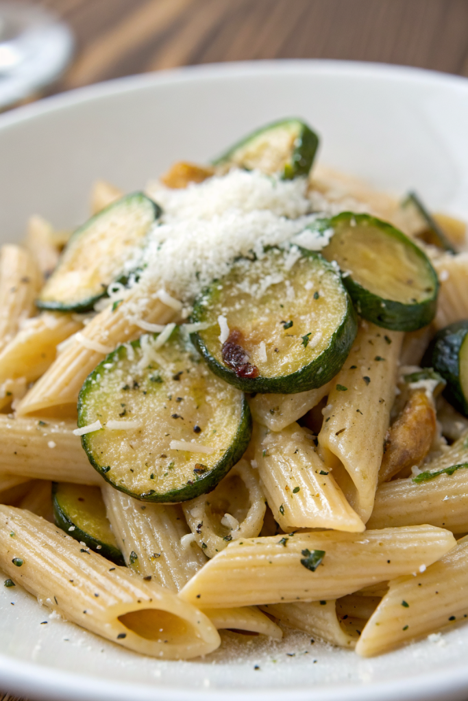 Pasta Con Zucchini with Ricotta and Parmesan