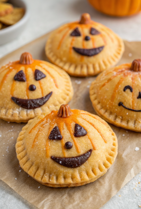 Pumpkin Shaped Mini Apple Pies Recipe