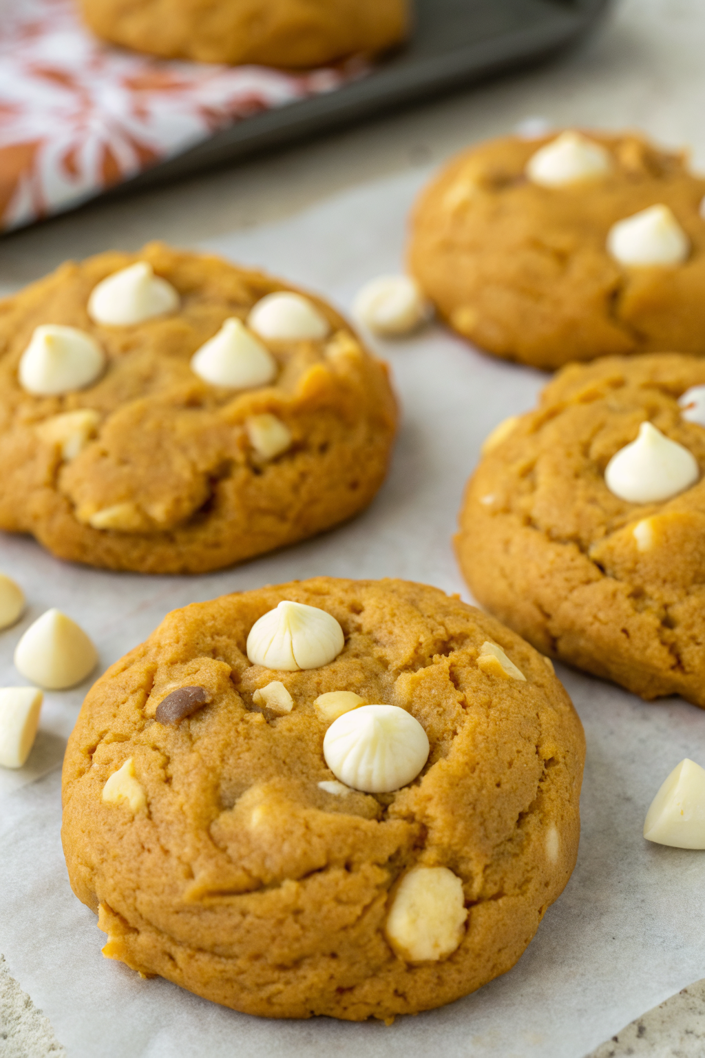 Pumpkin White Chocolate Chip Cookies Recipe