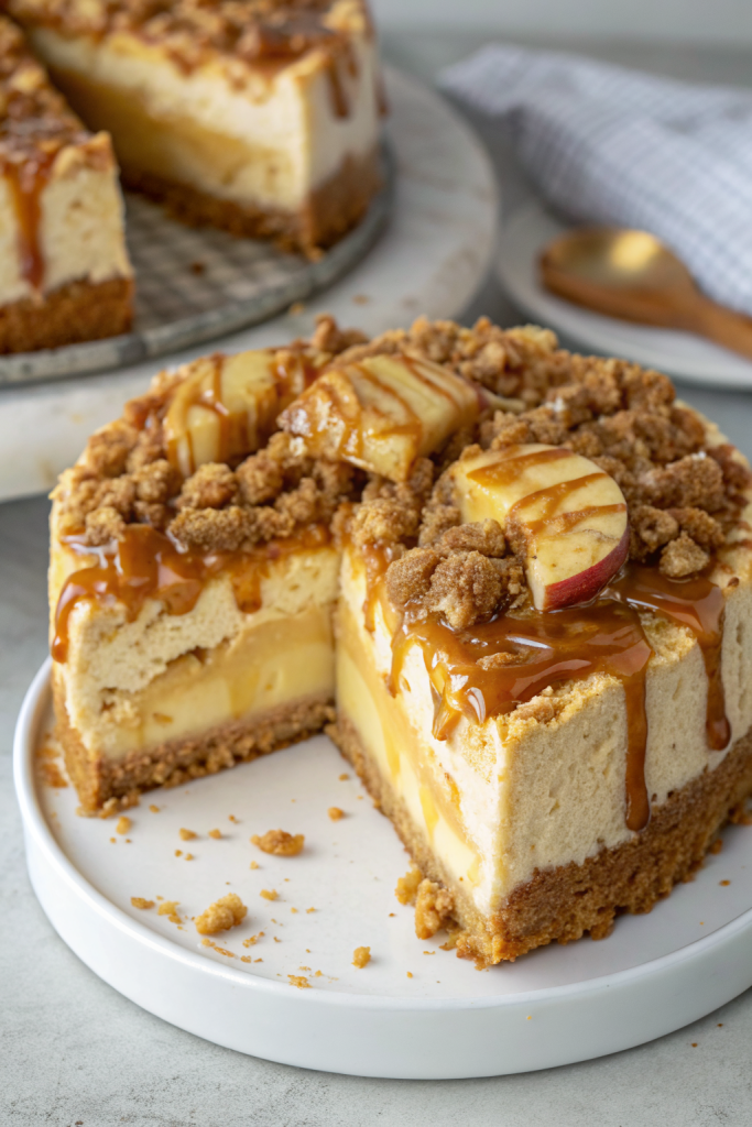 Salted Caramel Apple Pie Cheesecake Recipe