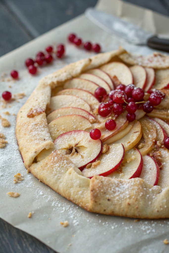 Shortbread Pie with Berry and Apple Filling