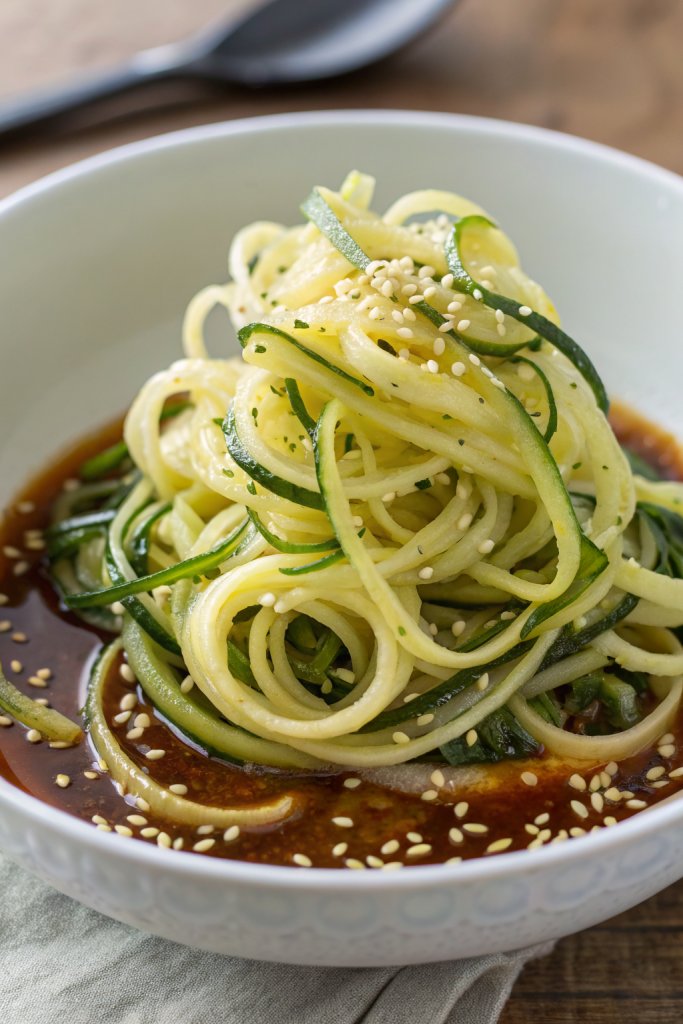 Spicy Garlic Chinese Zucchini Noodles Recipe