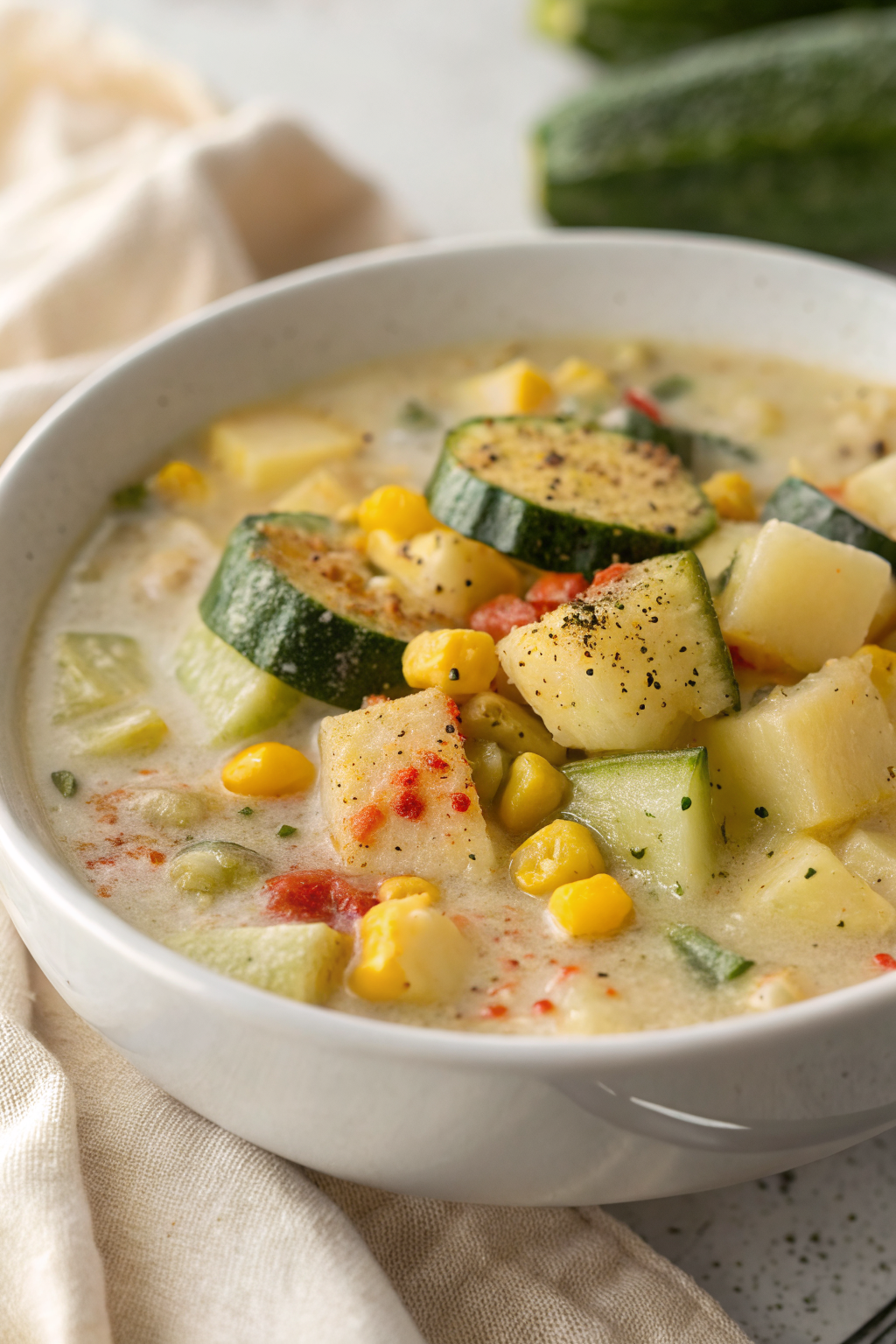 Summer Corn and Zucchini Chowder Recipe
