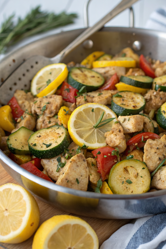 Tasty Chicken Breast with Zucchini and Squash