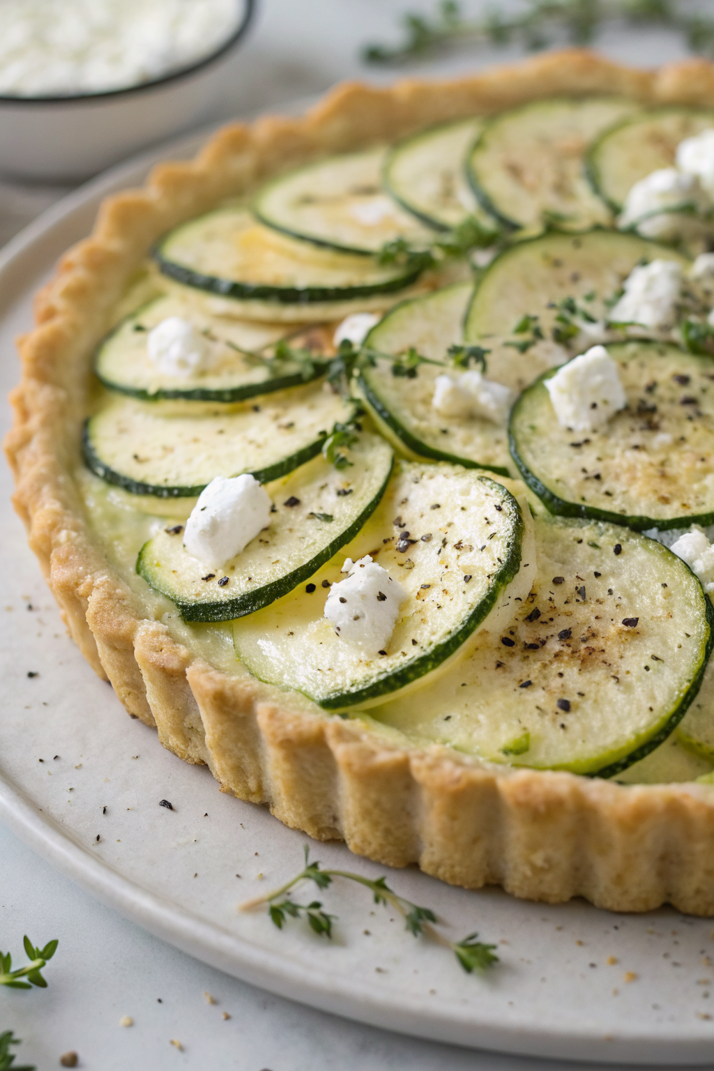 Zucchini Feta Quiche Recipe