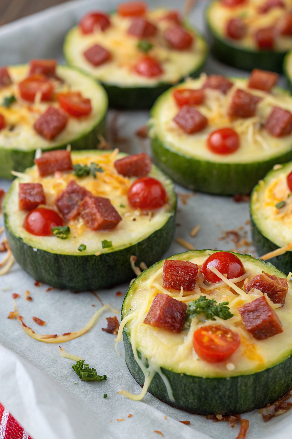 Zucchini Mini-Pizza Low Carb