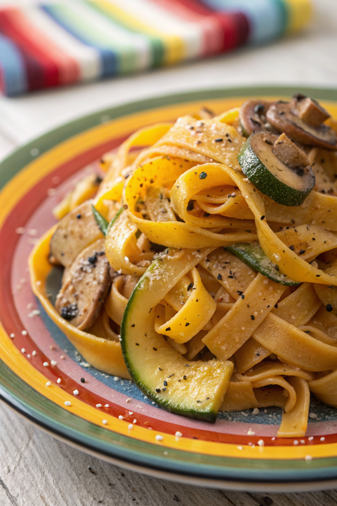 Zucchini Mushroom Pasta Recipe