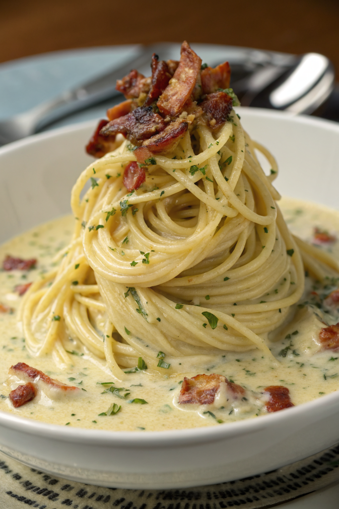 Zucchini Noodle Pasta Carbonara Recipe