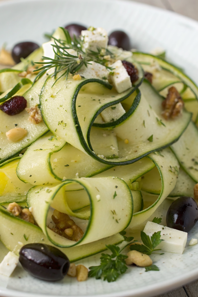 Zucchini Ribbon Salad With Basil Vinaigrette