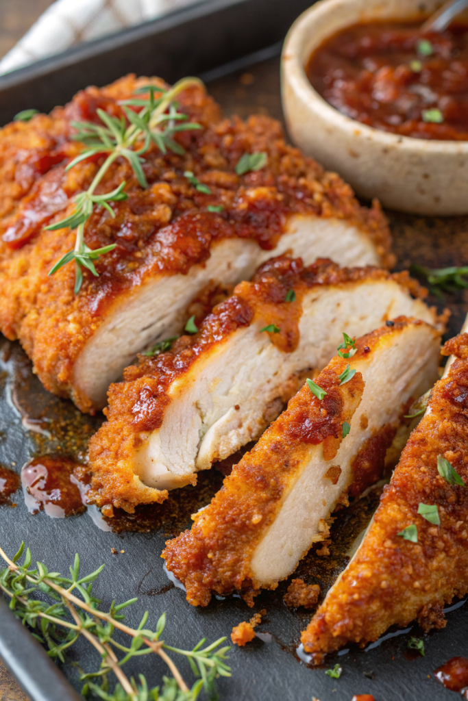 Baked Crunchy Hot Honey Chicken Recipe