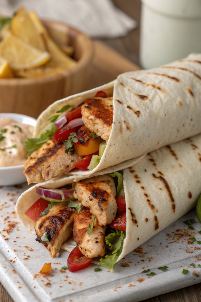 Chicken Shawarma with Creamy Garlic Sauce