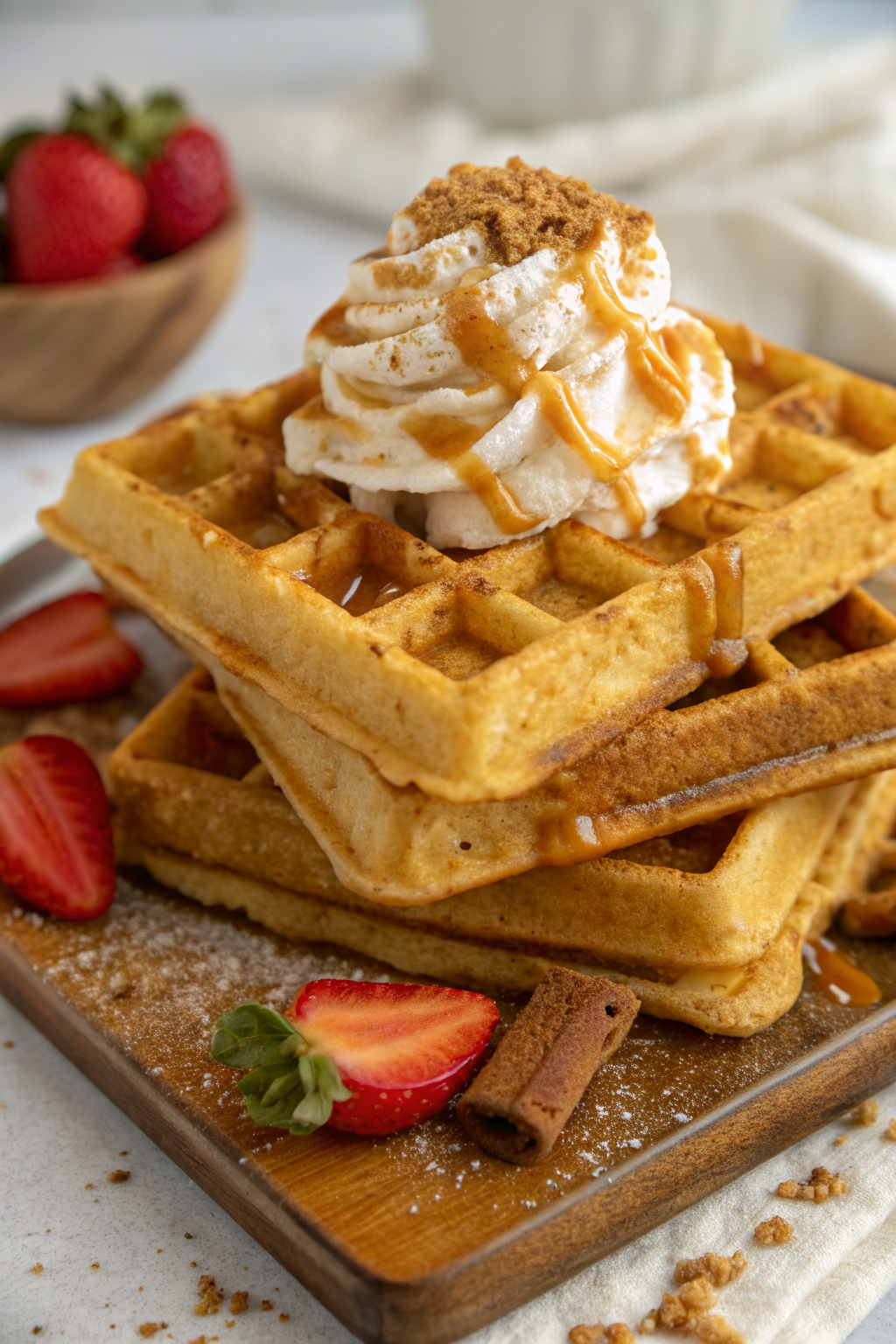 Cinnamon Zucchini Waffles Recipe
