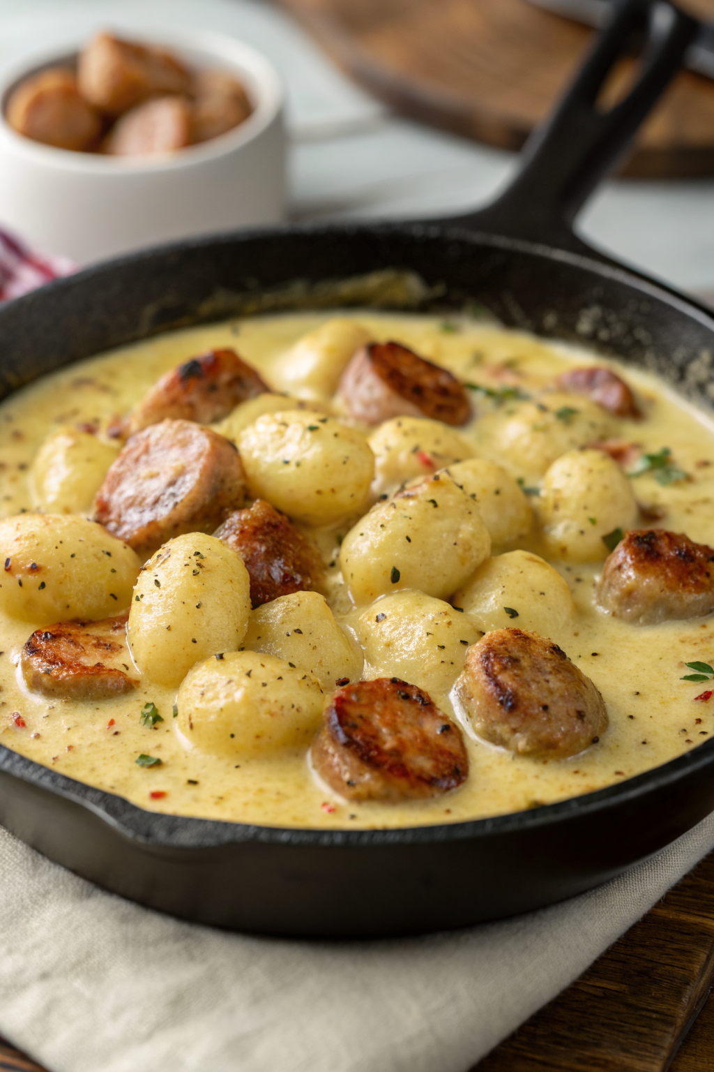 Creamy Butternut Squash Gnocchi Sausage Thyme and Sage