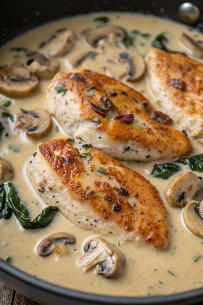 Creamy Mushroom Chicken Recipe