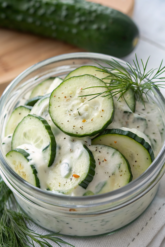 Easy Tzatziki Cucumber Salad Recipe