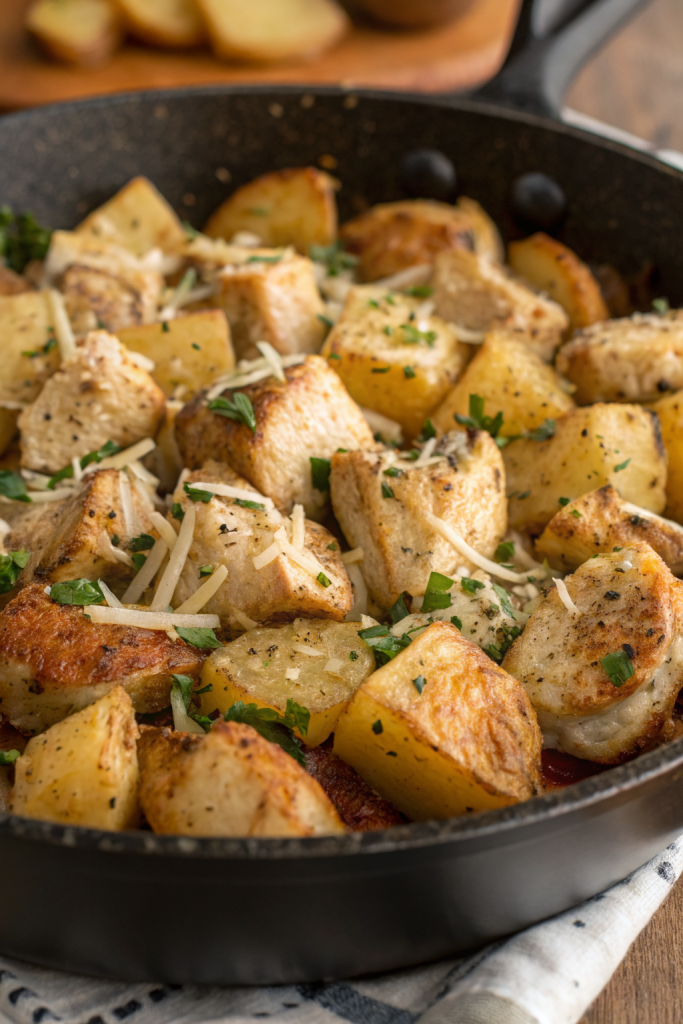 Garlic Parmesan Chicken and Potatoes Recipe